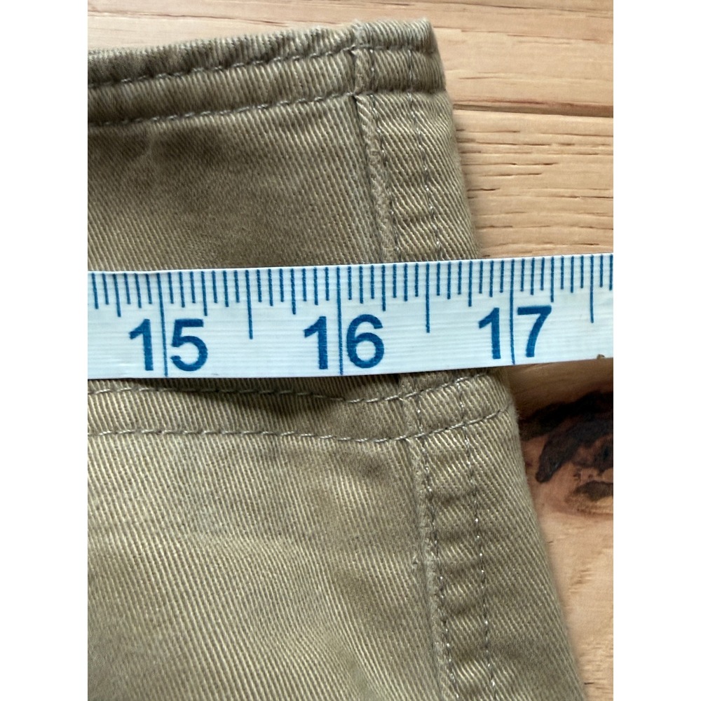 Abercrombie & Fitch Flare Pants Womens 4R Khaki Tan Vintage Low Rise Y2K Cotton - Picture 8 of 13